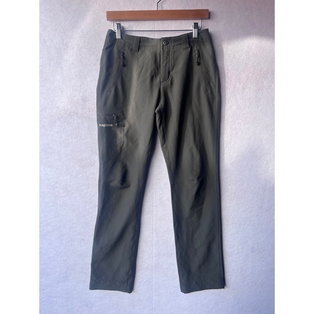 Patagonia Womens Dark Olive Green Stretch Hiking Cargo Pants Size 4